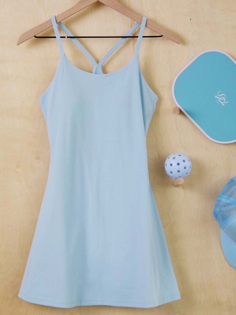 Altar’d State AS Revival Light Blue Strappy Athletic Tennis Dress Sz XL